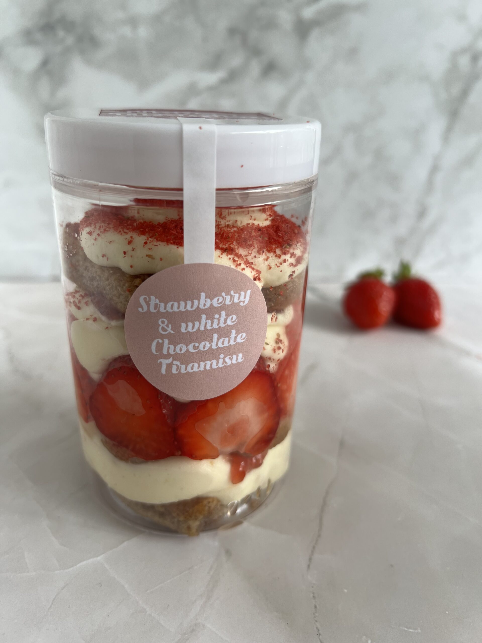 Strawberry & White Chocolate Tiramisu Jar