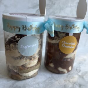 Tiramisu 400ml Jar Duo with Personalised Ribbon | 5 Flavours | Perfect for Gifting